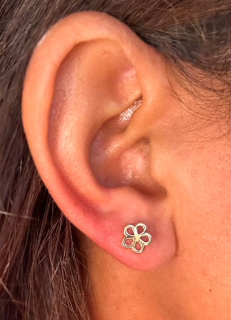 14K Flower Earrings