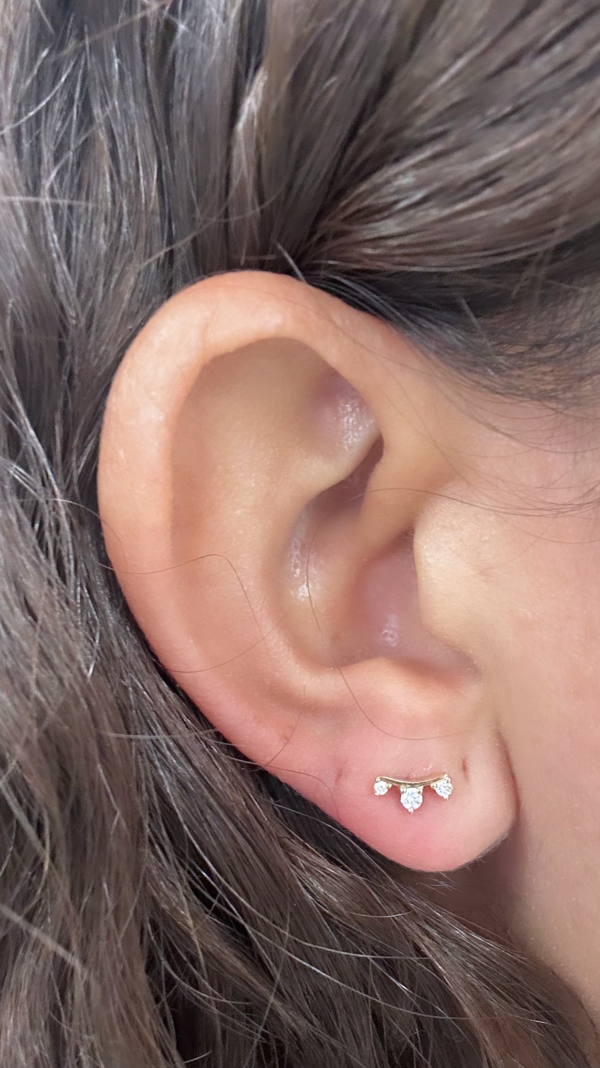 14K Small Diamond Accent Earrings