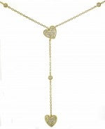 14K YG Diamond Heart Necklace