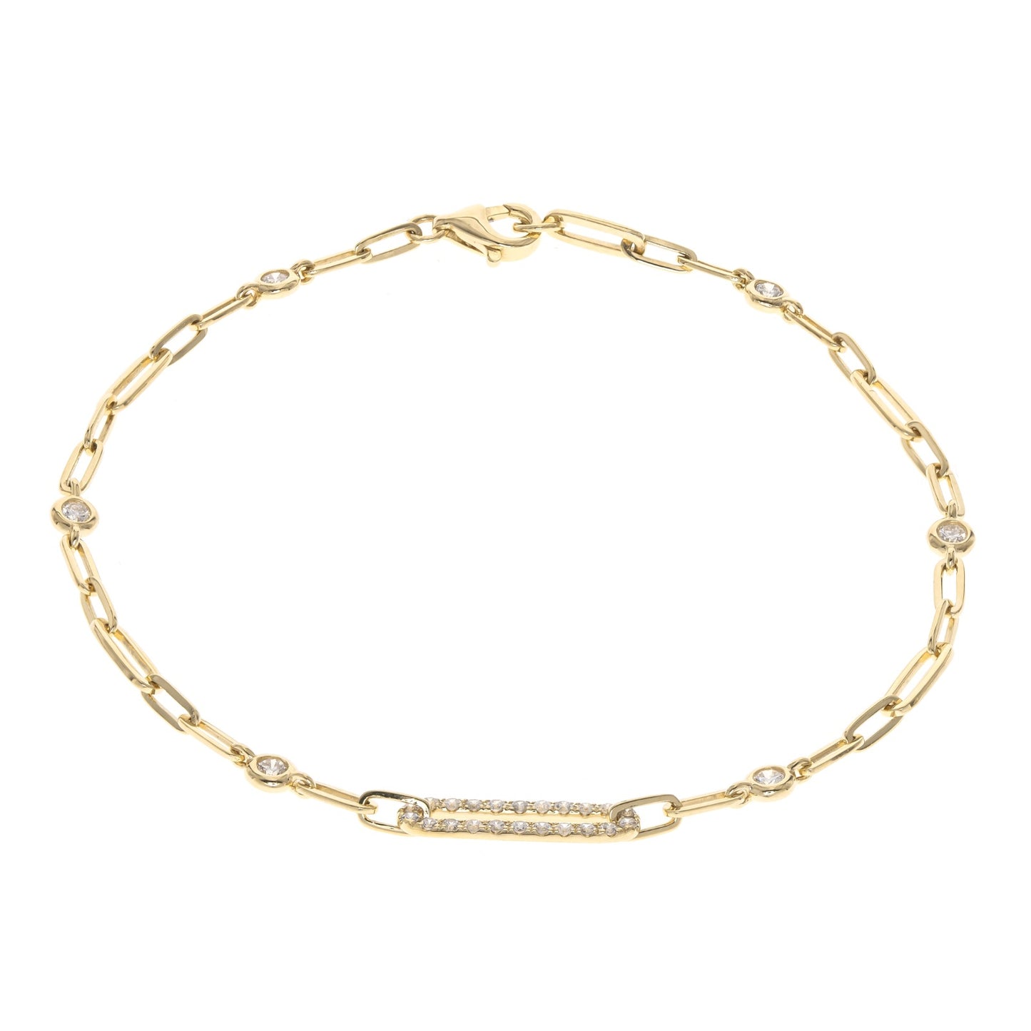 14K YG DIAMOND BRACELET